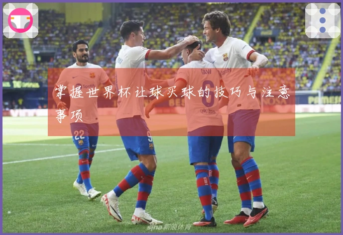 掌握世界杯让球买球的技巧与注意事项